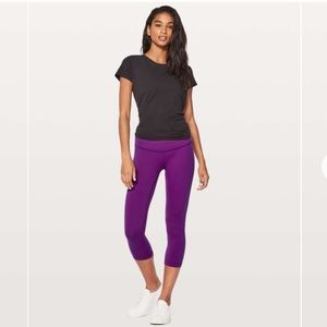 Lululemon Wunder Under Crop Leggings purple Violet size 2